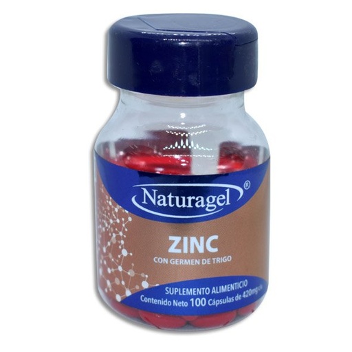 [MULTIVITAMINICO] ZINC CON GERMEN DE TRIGO NATURAGEL CAPSULAS  C/100 *