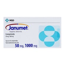 [METFORMINA,SITAGLIPTINA] JANUMET 50/1000MG COMPRIMIDOS CON 56