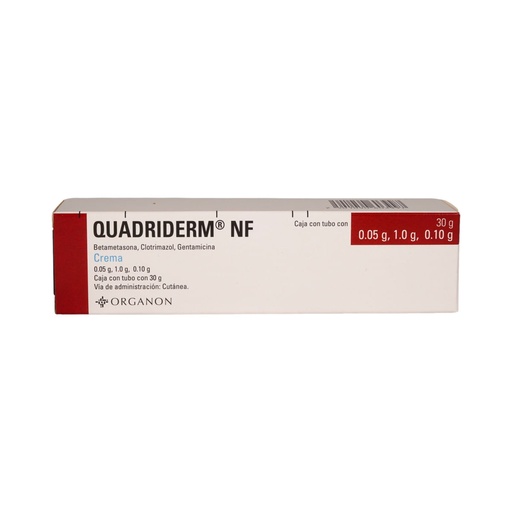 [CLOTRIMAZOL,BETAMETASONA,GENTAMICINA] QUADRIDERM NF .05/1/.10G CREMA 30G