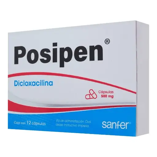 [DICLOXACILINA] POSIPEN 500MG CAPSULAS CON 12