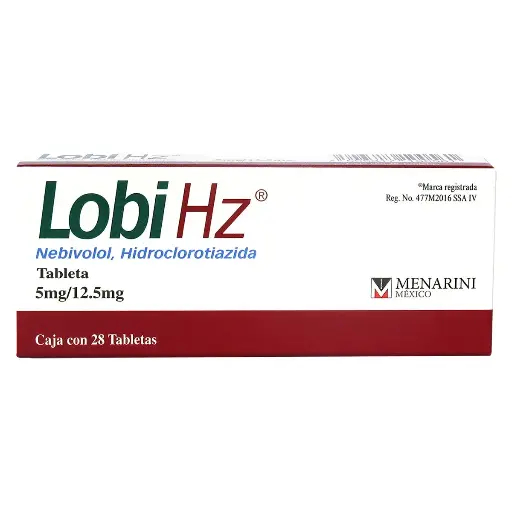 [HIDROCLOROTIAZIDA,NEBIVOLOL] LOBI HZ 5/12.5MG TABLETAS CON 28