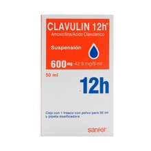 [ACIDO CLAVULANICO,AMOXICILINA] CLAVULIN 12H 600/42.9MG/5ML SUSPENSION 50ML