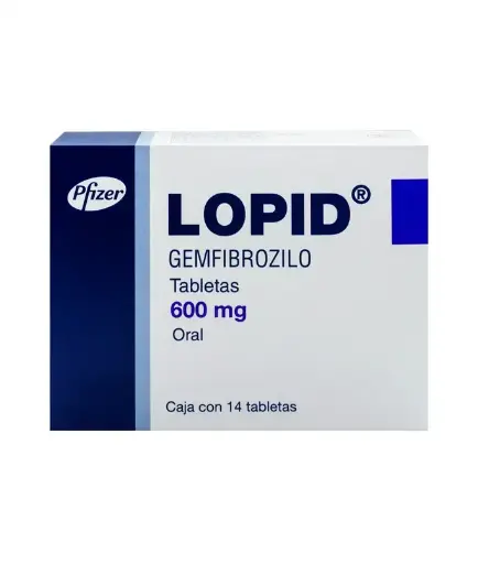[GEMFIBROZILO] LOPID 600MG TABLETAS CON 14