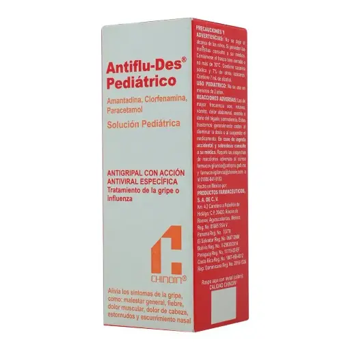 [PARACETAMOL,CLORFENAMINA,AMANTADINA] ANTIFLU-DES PEDIATRICO SOLUCION 30ML
