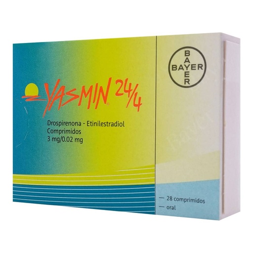 [ETINILESTRADIOL,DROSPIRENONA] YASMIN 3/0.02MG COMPRIMIDOS CON 28