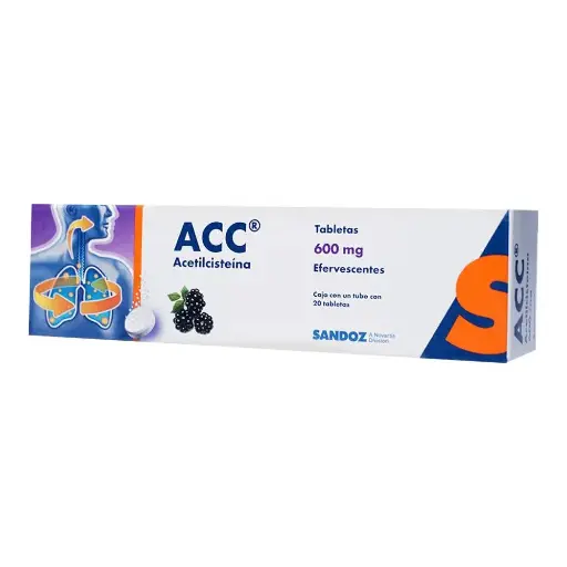 [ACETILCISTEINA] ACC 600MG TABLETAS EFERVESCENTES CON 20