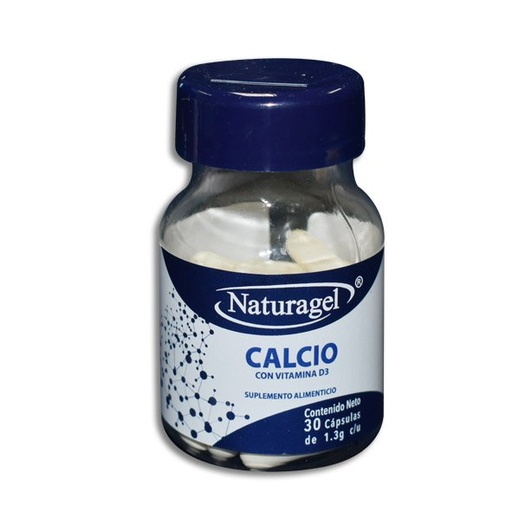 [VITAMINA D3,ACEITE DE SOYA] CALCIO CON VITAMINA D3 NATURAGEL CAPSULAS C/30 *
