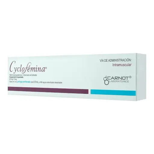 [MEDROXIPROGESTERONA,ESTRADIOL] CYCLOFEMINA 25/5MG/0.5ML JERINGA PRE CON 1