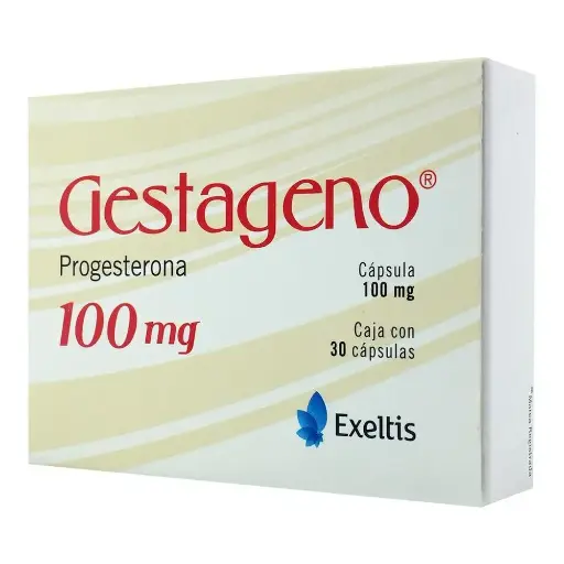 [PROGESTERONA] GESTAGENO 100MG CAPSULAS CON 30