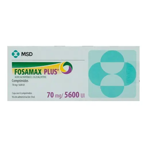 [COLECALCIFEROL,ACIDO ALENDRONICO] FOSAMAX PLUS 70MG/5600UI TABLETAS CON 4