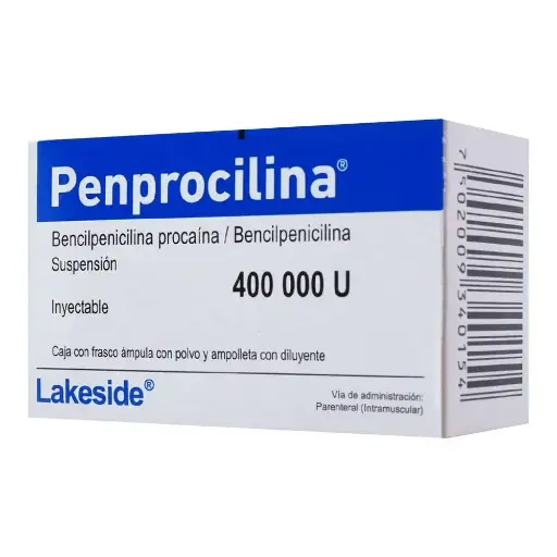[BENCILPENICILINA PROCAINICA,BENCILPENICILINA CRISTALINA] PENPROCILINA 400.000U INYECTABLE CON 1