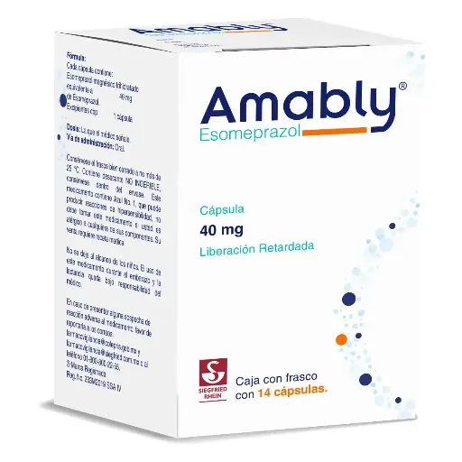 [ESOMEPRAZOL] AMABLY 40MG CAPSULAS CON 14