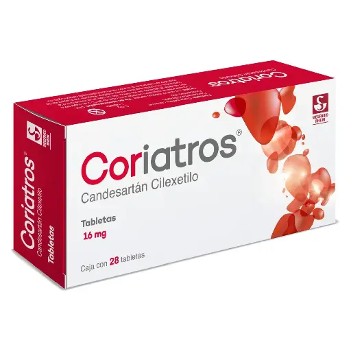 [CANDESARTAN CILEXETILO] CORIATROS 16MG TABLETAS CON 28