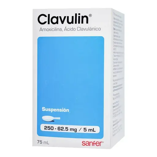 [ACIDO CLAVULANICO,AMOXICILINA] CLAVULIN 250MG SUSPENSION 75ML