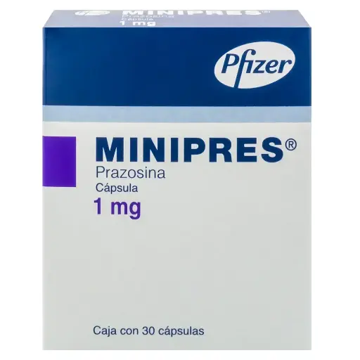 [PRAZOSINA] MINIPRES 1MG CAPSULAS CON 30