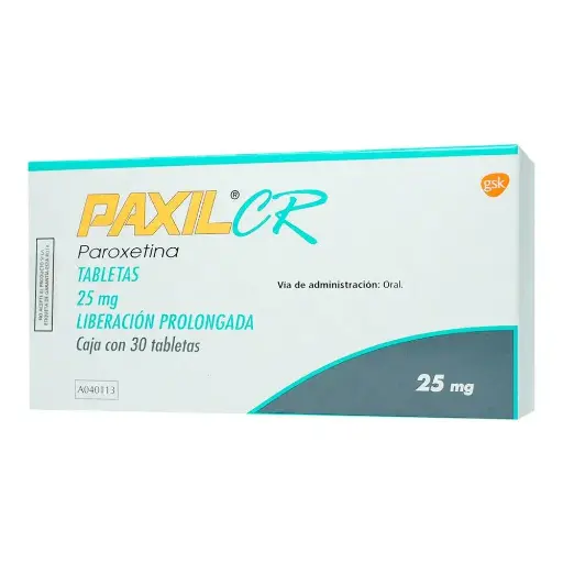 [PAROXETINA] PAXIL CR 25MG TABLETAS CON 30