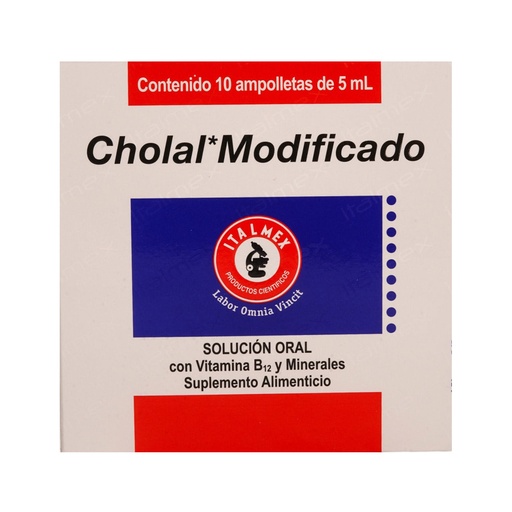 [SUPLEMENTO ALIMENTICIO] CHOLAL MODIFICADO AMPULA ORAL 5ML CON 10