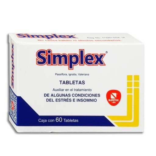 [PASIFLORA,VALERIANA,IGNATIA] SIMPLEX TABLETAS CON 60