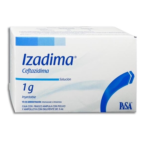 [CEFTAZIDIMA] IZADIMA 1G SOLUCION INYECTABLE CON 1