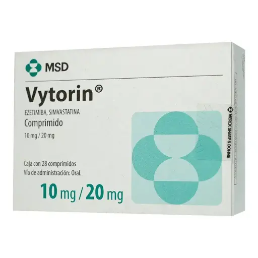 [EZETIMIBA,SIMVASTATINA] VYTORIN 10/20MG COMPRIMIDOS CON 28