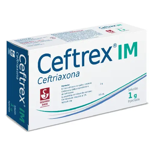 [CEFTRIAXONA] CEFTREX IM 1G/3.5ML AMPULA CON 1
