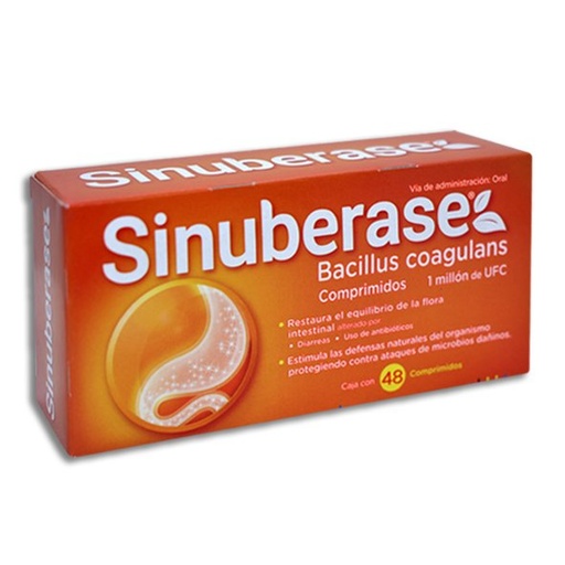 [BACILLUS COAGULANS] SINUBERASE COMPRIMIDOS C/48