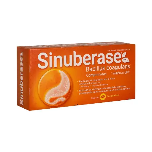 [BACILLUS COAGULANS] SINUBERASE COMPRIMIDOS CON 48