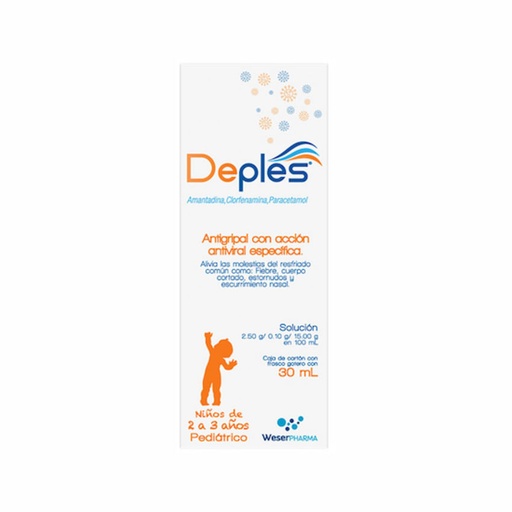 [PARACETAMOL,CLORFENAMINA,AMANTADINA] DEPLES 2.50/.10/15G SOLUCION GOTAS 30ML