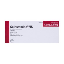 [LORATADINA,BETAMETASONA] CELESTAMINE NS 5/0.25MG TABLETAS C/10