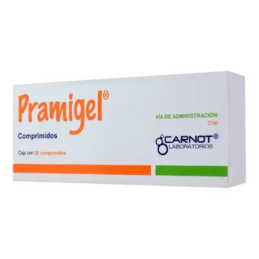 [ALUMINIO,MAGNESIO,METOCLOPRAMIDA] PRAMIGEL 10/200/50MG COMPRIMIDOS CON 20