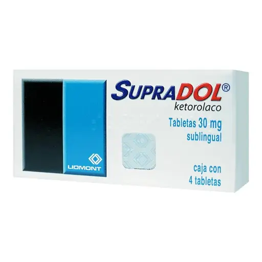 [KETOROLACO] SUPRADOL SUBLIN 30MG TABLETAS CON 4