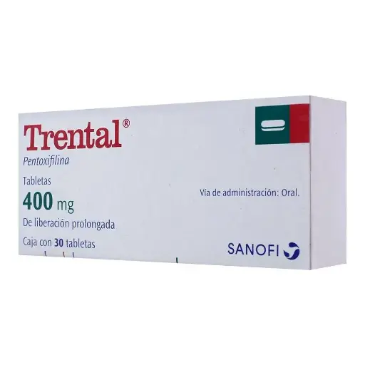 [PENTOXIFILINA] TRENTAL 400MG TABLETAS LP CON 30