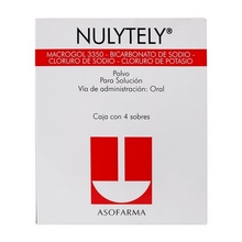 [BICARBONATO DE SODIO,MACROGOL 3350,CLORURO DE SODIO,CLORURO DE POTASIO] NULYTELY 109.6 G SOBRES C/4
