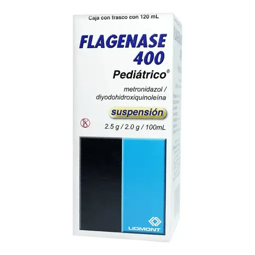 [METRONIDAZOL,DIYODOHIDROXIQUINOLEINA] FLAGENASE 400 SUSPENSION PEDIATRICO 120ML