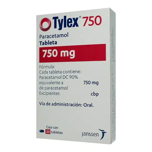 [PARACETAMOL] TYLEX 750MG TABLETAS CON 20