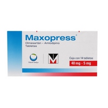 [AMLODIPINO,OLMESARTAN] MAXOPRESS 40/5MG TABLETAS C/14