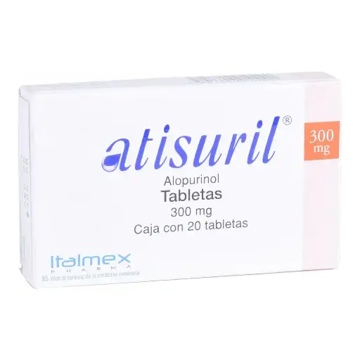 [ALOPURINOL] ATISURIL 300MG TABLETAS CON 20