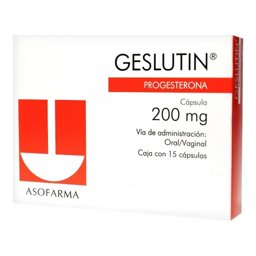 [PROGESTERONA] GESLUTIN 200MG PERLAS CON 15