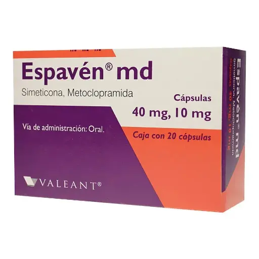 [DIMETICONA,METOCLOPRAMIDA] ESPAVEN MD 10/40MG CAPSULAS CON 20
