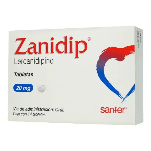 [LERCANIDIPINO] ZANIDIP 20MG TABLETAS CON 14