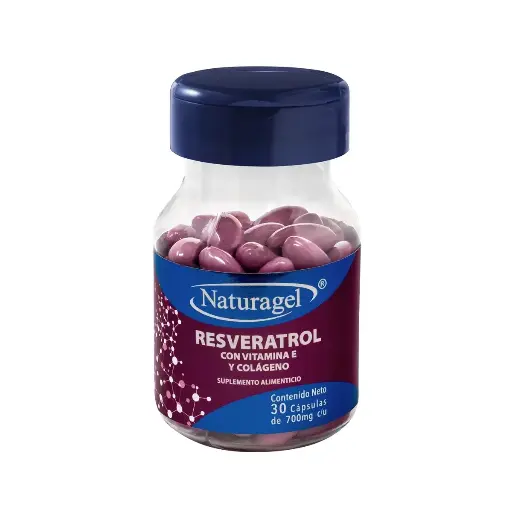 [COLAGENO HIDROLIZADO,VITAMINA E,RESVERATROL] RESVERATROL NATURAGEL CAPSULAS CON 30
