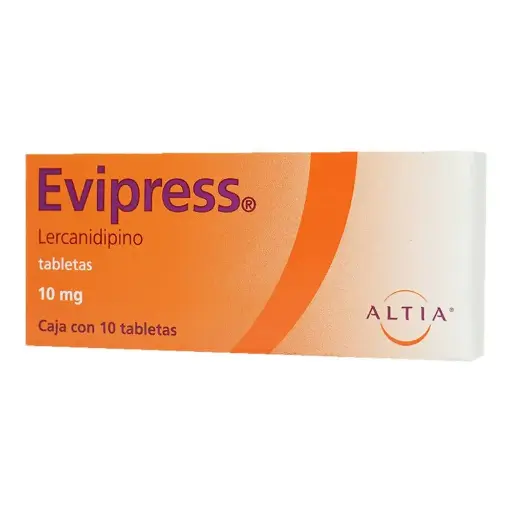 [LERCANIDIPINO] EVIPRESS 10MG TABLETAS CON 10