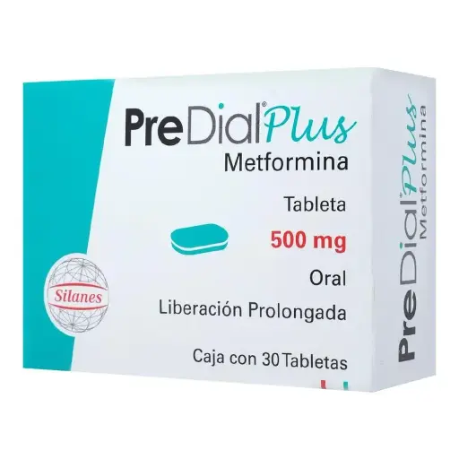 [METFORMINA] PREDIAL PLUS 500MG TABLETAS CON 30