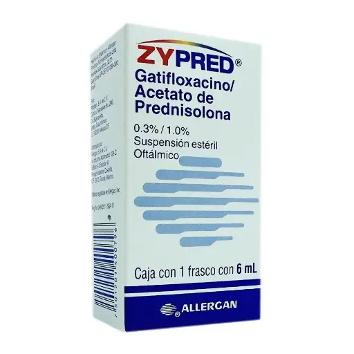 [GATIFLOXACINO,PREDNISOLONA] ZYPRED 0.3%/1.0% SUSPENSION GOTAS 6ML