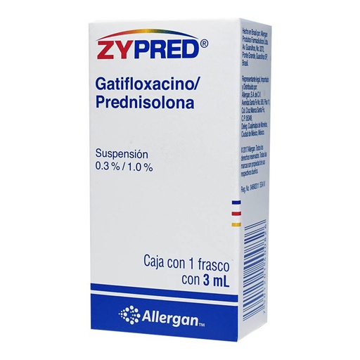 [GATIFLOXACINO,PREDNISOLONA] ZYPRED 0.3/1.0% SUSPENSION GOTAS 3ML (B)