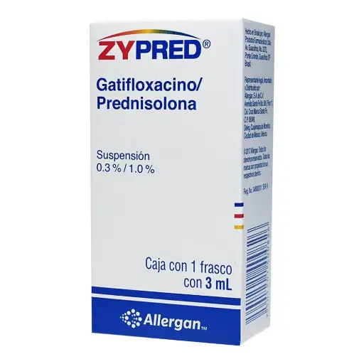 [GATIFLOXACINO,PREDNISOLONA] ZYPRED 0.3/1.0% SUSPENSION GOTAS 3ML (B)