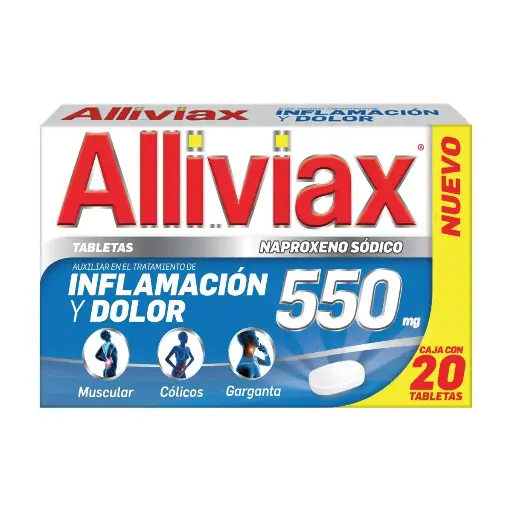 [NAPROXENO] ALLIVIAX 550MG TABLETAS CON 20