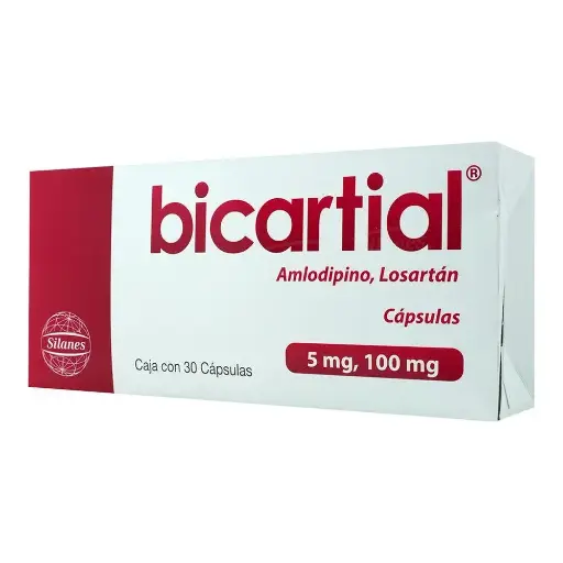 [AMLODIPINO,LOSARTAN] BICARTIAL 5/100MG CAPSULAS CON 30