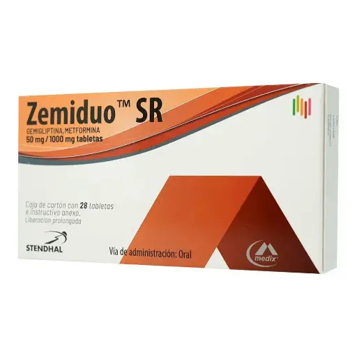 [METFORMINA,GEMIGLIPTINA] ZEMIDUO SR 50/1000MG TABLETAS CON 28