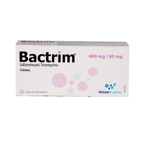 [SULFAMETOXAZOL,TRIMETOPRIMA] BACTRIM AD 400/80MG TABLETAS CON 30